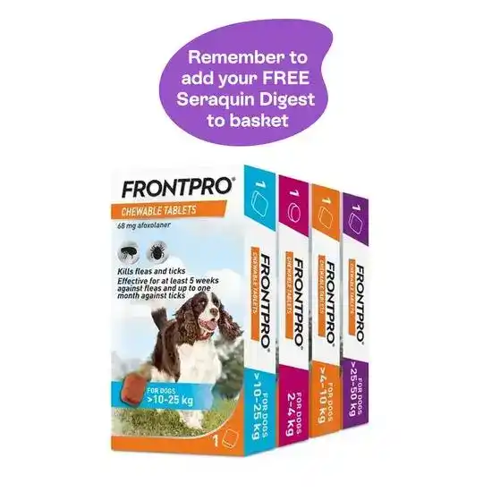 FRONTPRO Chewable Tablet Flea & Tick Treatment for Dogs Single Tablet 19300
