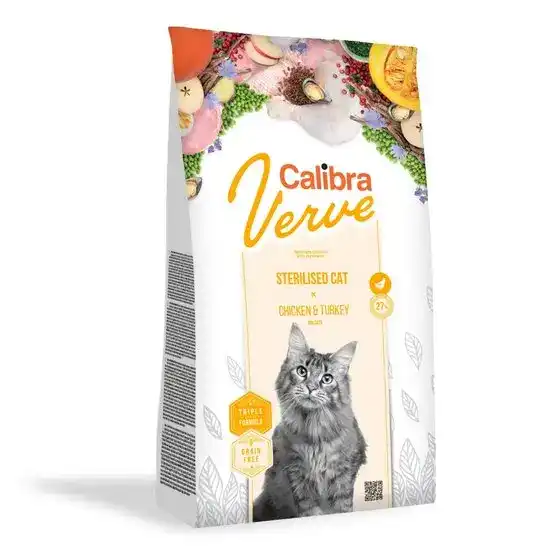 Calibra Verve Grain Free Sterilised Dry Cat Food Chicken & Turkey 16629