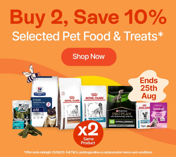 Buy 2, Save 10% Selected Pet Food & Treats*