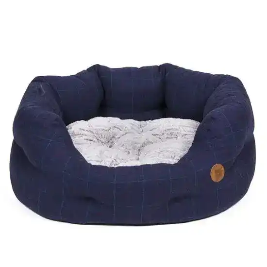 Petface Oval Dog Bed Midnight Tweed 18431