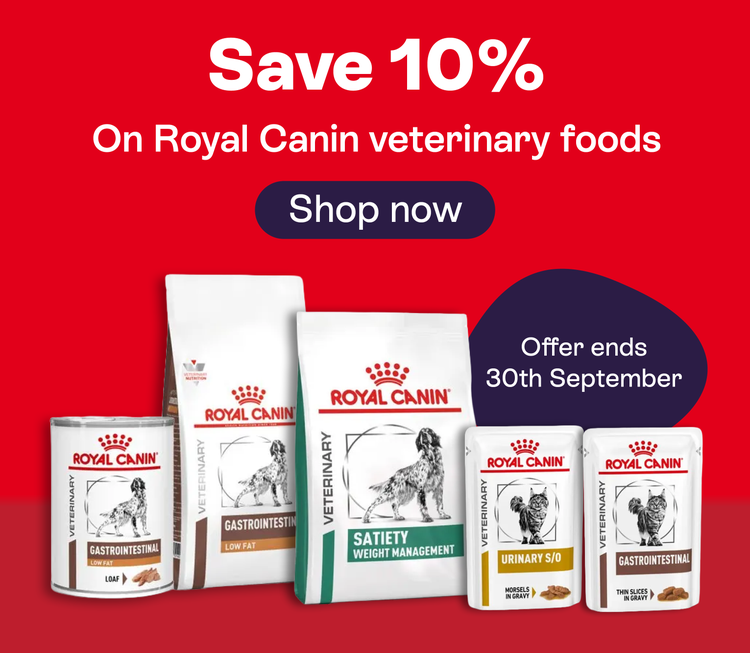 Save 10% On Royal Canin veterinary foods - Offer ends 30th September