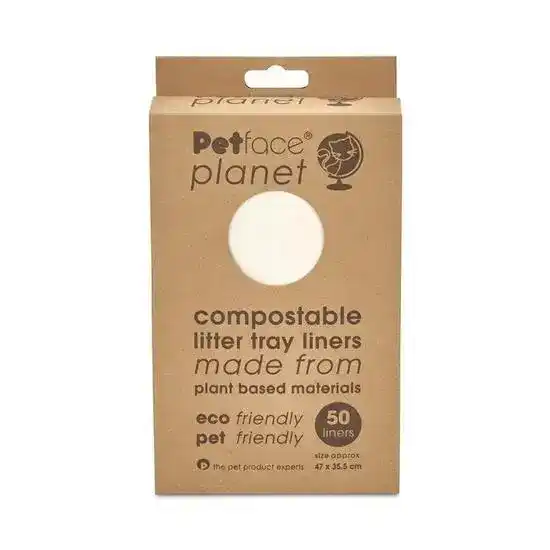 Petface Planet Compostable Cat Litter Tray Liners 50 Pack 18712
