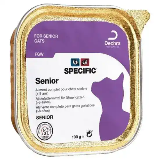 Dechra SPECIFIC FGW Senior Wet Cat Food 28 x 100g Allutrays 20016