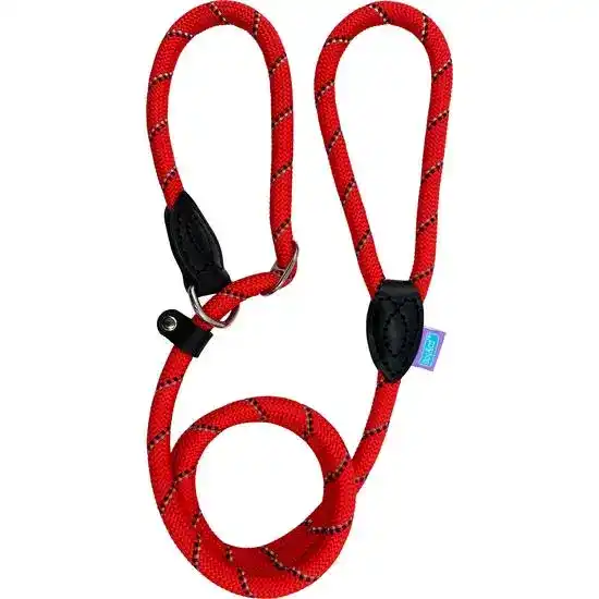 Hem and Boo Mountain 1.5m Reflective Red & Black Slip Rope Dog Lead 17061
