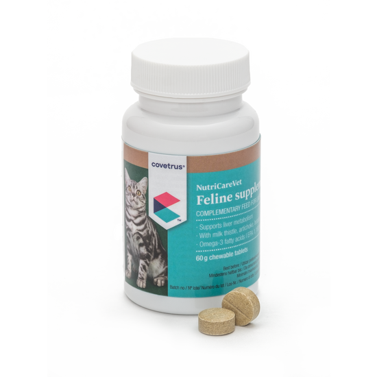 Covetrus NutriCareVet Liver Support Supplement Chewable Tablets for Cats 16485