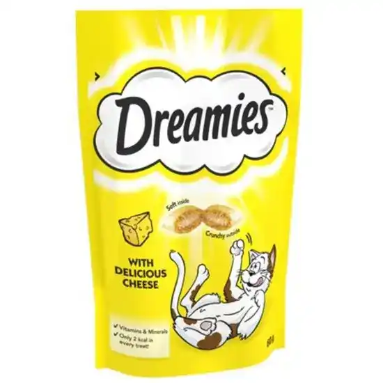 Dreamies Cat Treats with Cheese 60g Packs 16405