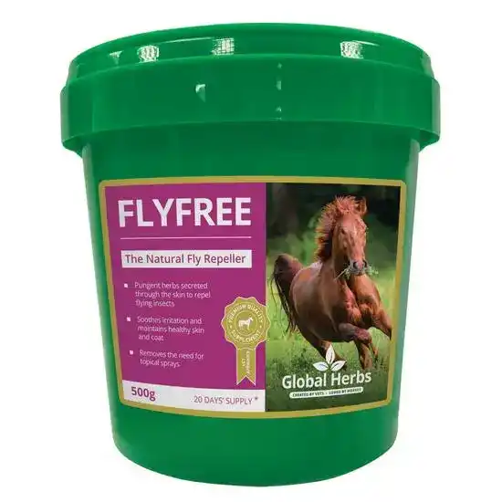 Global Herbs FlyFree Natural Fly Repellent Supplement Powder for Horses 19735