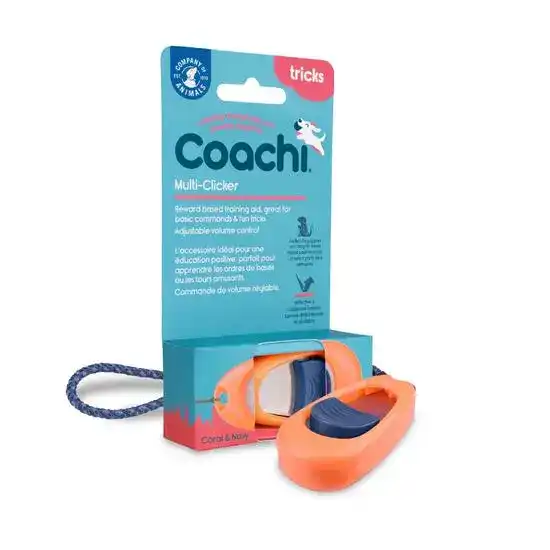 Coachi Multi-Clicker Dog Training Clicker Coral 19645
