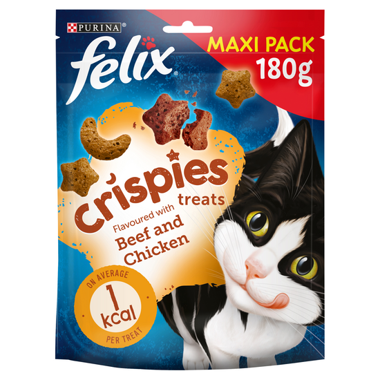 Felix Crispies Chicken and Beef Cat Treats 8 x 45g 18376