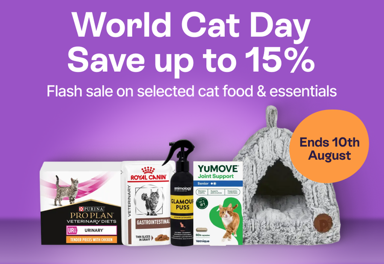 World Cat Day Save up to 15% - Flash sale on selected cat food &amp; essentials