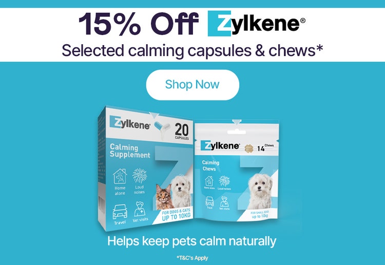 15% off zylkene selected calming supplements and chews*