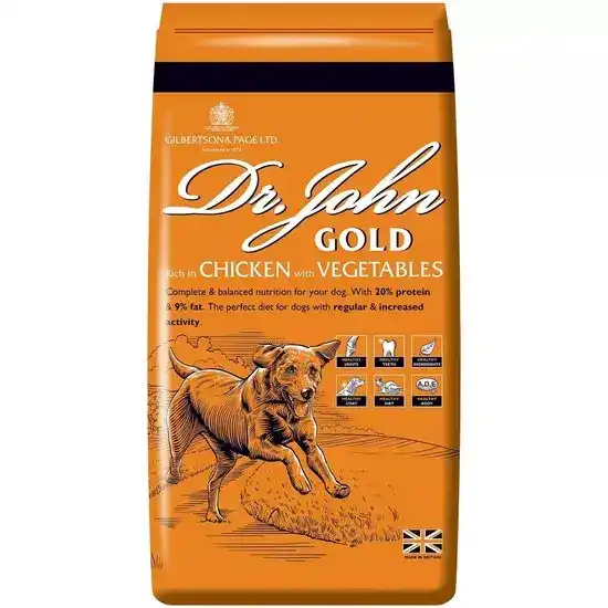 Dr John Gold Working Adult & Senior Dry Dog Food Rich in Chicken with Vegetables 16900