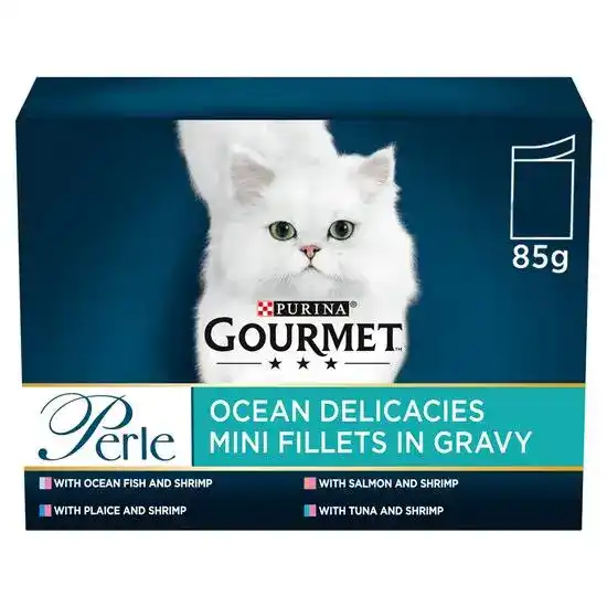 GOURMET Perle Ocean Delicacies in Gravy Wet Cat Food 48 x 85g Pouches 18326