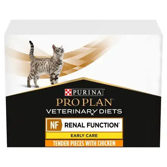 PURINA PRO PLAN VETERINARY DIETS Adult NF Renal Function Early Care Wet Cat Food with Tender Pieces with Chicken 85g Pouches 15591