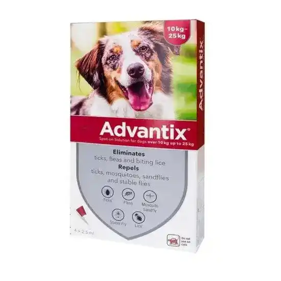 Advantix Spot-On Solution for Dogs 250mg/1250mg (10kg-25kg) 2962