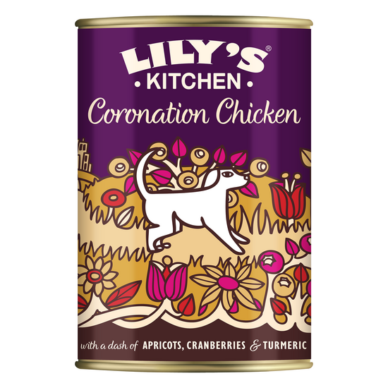 Lily's Kitchen Adult Coronation Chicken Wet Dog Food 6 x 400g Cans 17636