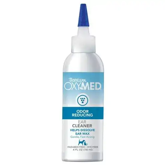 TropiClean OxyMed Ear Cleaner for Cats and Dogs 118ml Bottle 15611