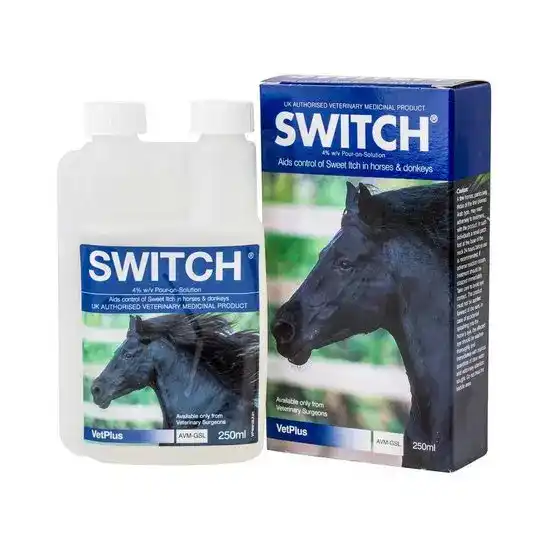 SWITCH Sweet Itch Control Aid Pour-On Solution for Horses & Donkeys 1945