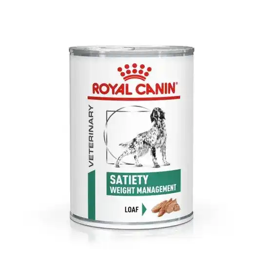 ROYAL CANIN Veterinary Health Nutrition Satiety Weight Management Wet Dog Food Loaf 12 x 410g Cans 15926
