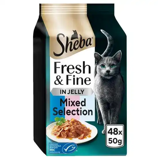 SHEBA Fresh & Fine Adult Wet Cat Food with Tuna