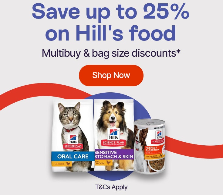 Save up to 25% on Hill's food - Multibuy & bag size discounts