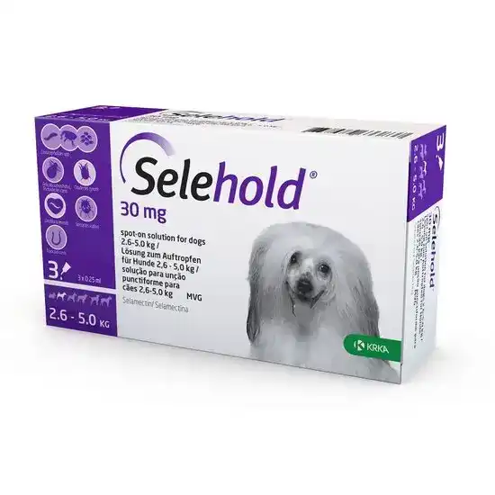 Selehold Spot-On Solution for Toy Dogs 30mg (2.6kg-5kg) 4463