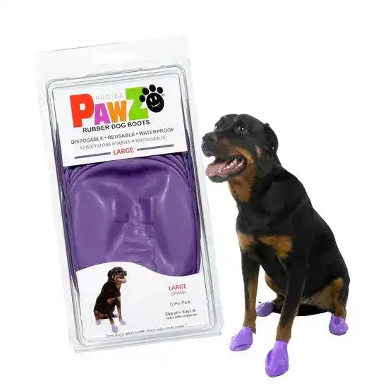 PawZ Disposable and Reusable Paw Protecting Rubber Boots for Large Dogs 11421