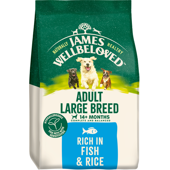 James Wellbeloved Large Breed Adult Dry Dog Food Fish & Rice 18632