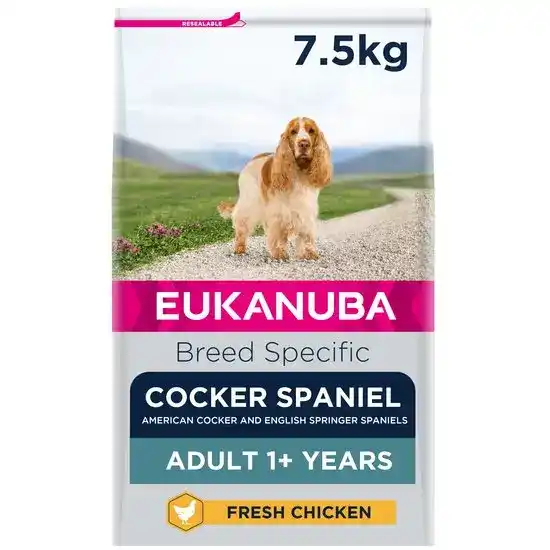 Eukanuba Breed Specific Adult Cocker Spaniel Dry Dog Food with Fresh Chicken 16326