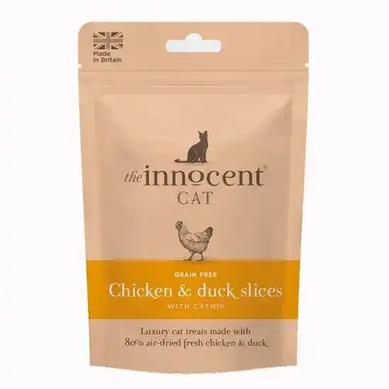 The Innocent Cat Treats Chicken and Duck Slices with Catnip 1 x 70g 17798