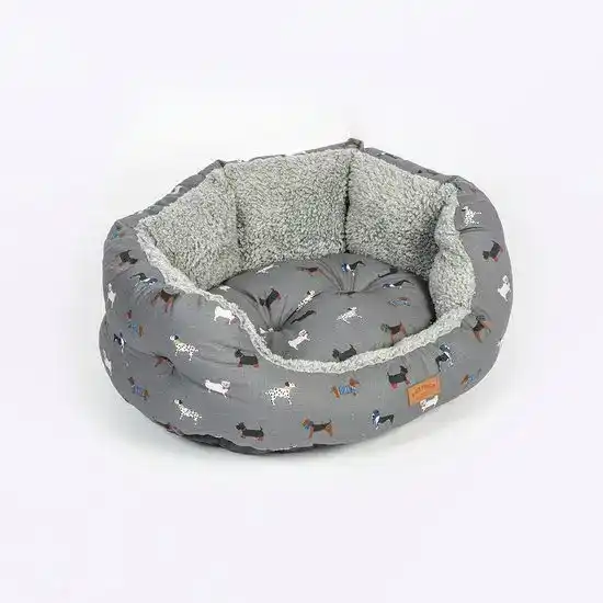 FatFace Deluxe Slumber Dog Bed Marching Dogs 16373