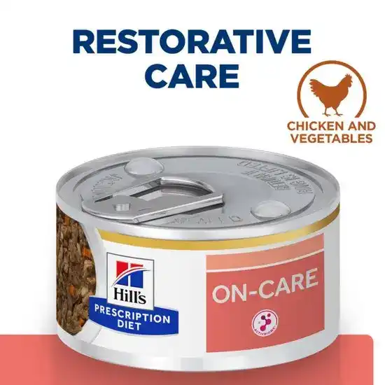 Hill's PRESCRIPTION DIET ON-Care Nourish & Support Wet Cat Food Stew with Chicken & Added Vegetables 82g Tins 16393