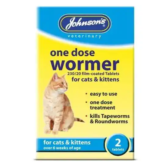 Johnson's Veterinary One Dose Wormer Tablets for Cats & Kittens 18566
