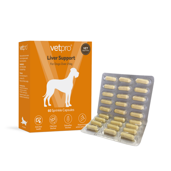 Vetpro Liver Support Supplement Dog Capsules 20594