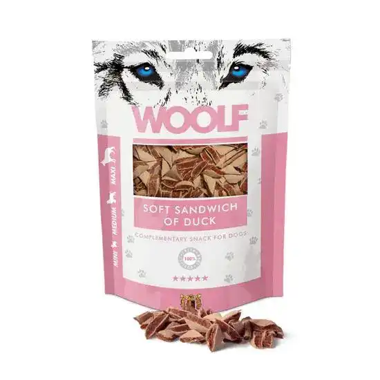 Woolf Soft Sandwich of Duck Dog Treats 1 x 100g 19626