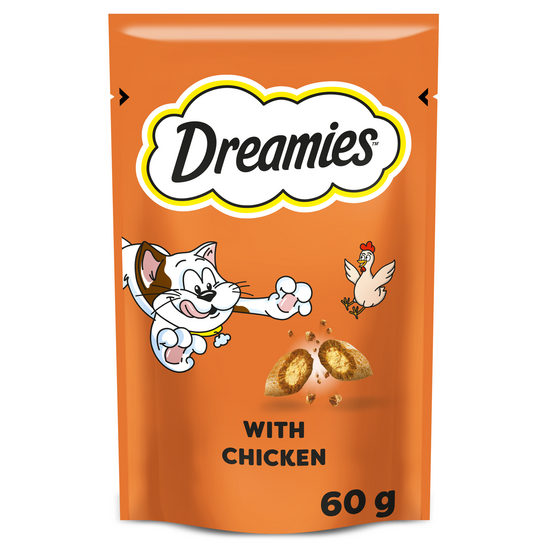 Dreamies Cat Treats with Chicken 60g Packs 16404